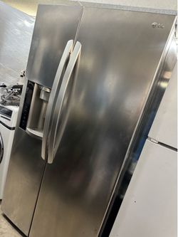 Lg side by side stainless steel refrigerator
