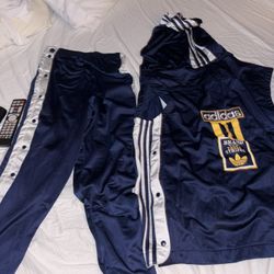 Adidas Vintage Full Zip Track Vest The Brand With The Three Stripes 90s  And Pants ( Size Small)