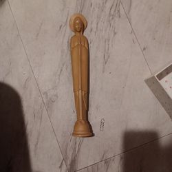 6H Modernist Virgin Mary Christian Statue Praying Standing Resin Plastic VTG!