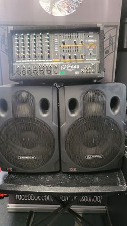 2 Samson Speakers and Yamaha Power Mix