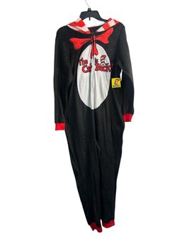 The Cat in the Hat Pajamas Women's Black Red Costume Sleepwear Size L