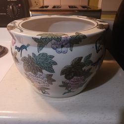  VERY NICE LOOKING  and  COLORFUL  CERAMIC  PLANT  BOWL 