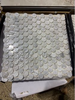 marble stone penny round mosaic tile