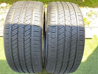 For sale two tires 255/45/19 Continental Procontact Rx Acoustic in new shape 80% Left Tesla