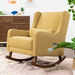 Babyletto Kai Natural Performance Nursery Rocking Chair with Wood Legs