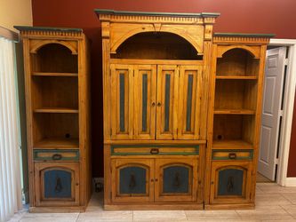 FREE Rustic Solid Wood Entertainment Center / Wall Unit