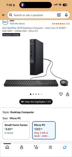 Mini dell home computer