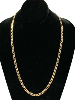 22" 4.5mm Gold curb chain #33601