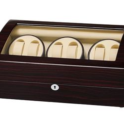 Six Automatic Watch Winder with 7 Extra Storages Spaces 