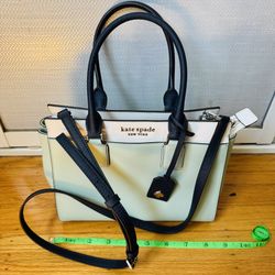 Kate Spade New York Handbag - Mint Green & White