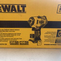 DEWALT 3/8 COMPACT IMPACT WRENCH  #DCF913 ((TOOL ONLY))) 