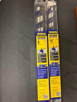 3/4” & 1” x 16” Irwin Auger Bits