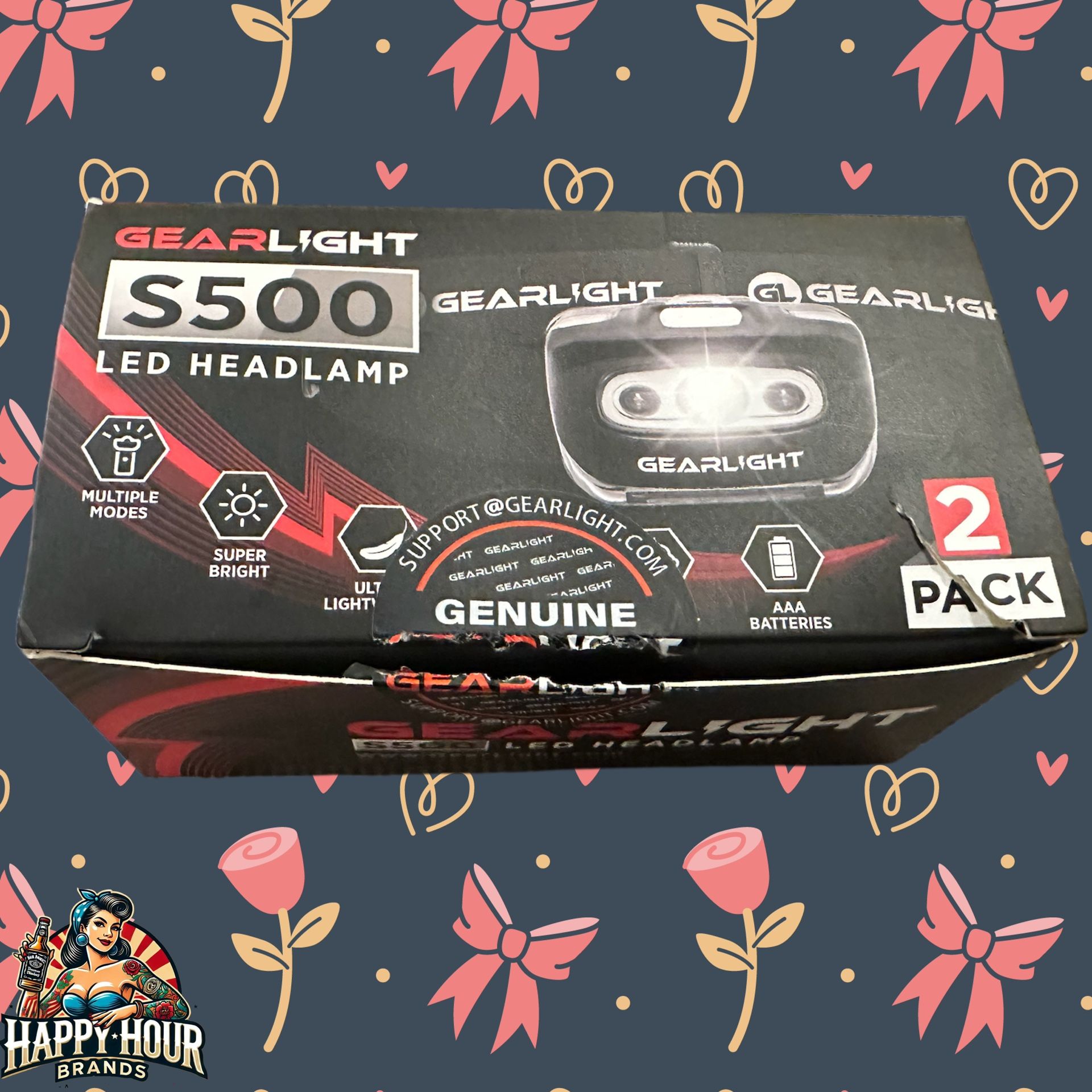 GearLight Headlamp Flashlight S500 LED Multiple Modes 2 Pack , open -box .