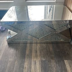 Mirror, Glass,  diamond Coffee Table