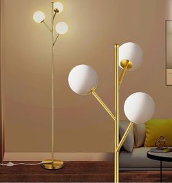 Elegant 3 Globe Floor Lamp Mid Century Modern