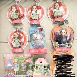 Lot 8 vintage stocking stuffers Kelly Polly Pockets Winx Christmas gifts Gen Y Dolls
