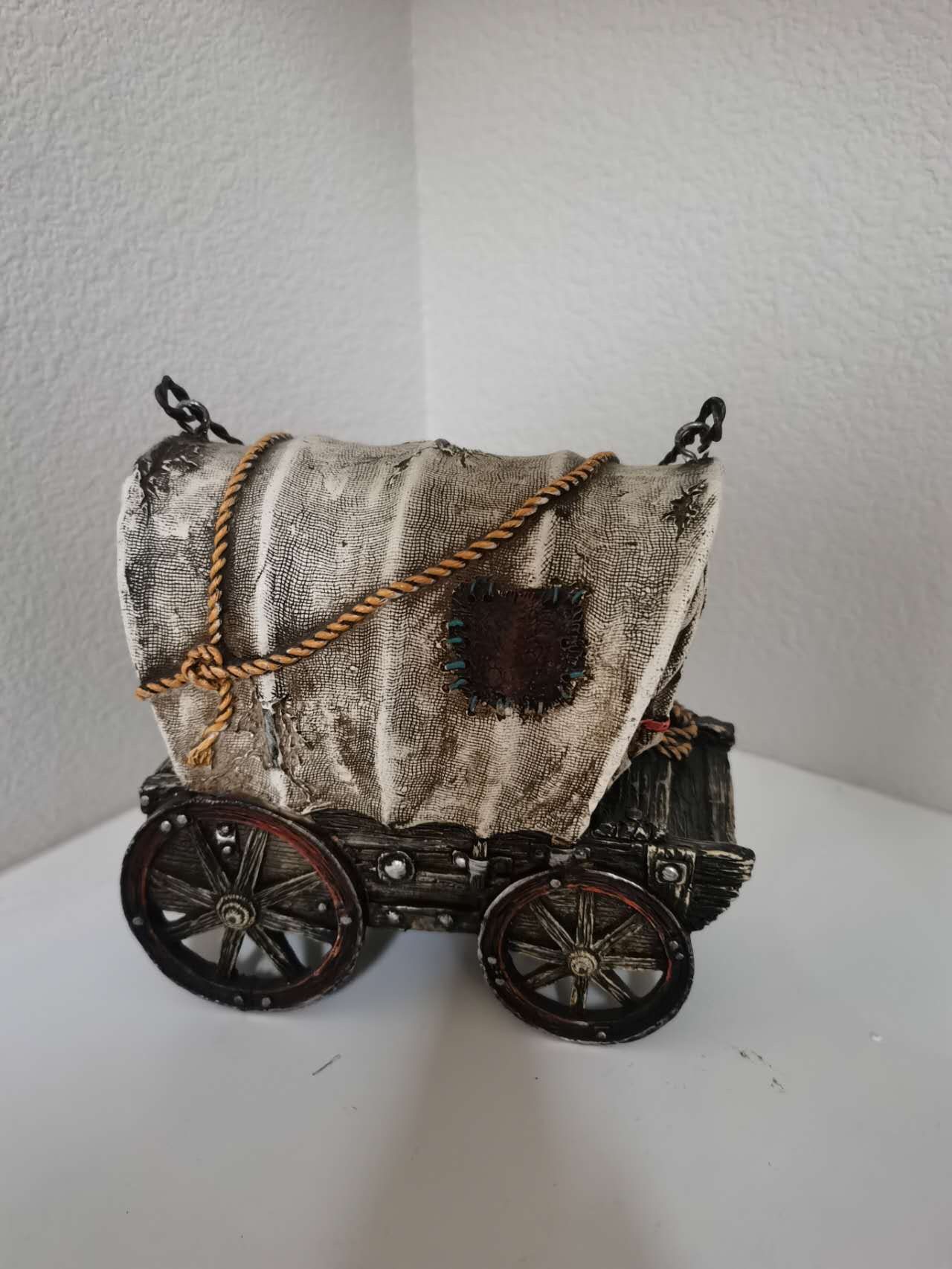 Vintage Covered Wagon Decor - Rustic Western Home Accent πβ¨