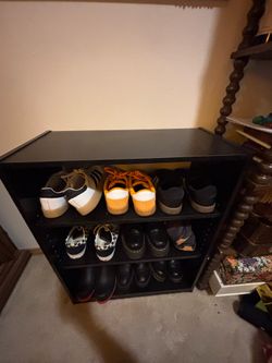 Small Book Shelf Shoe Storage x2