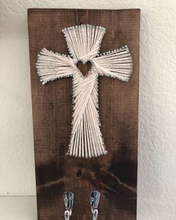 Handcrafted Cross-Heart Key Holder