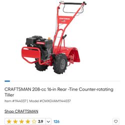 Craftsman 16in Rototiller 