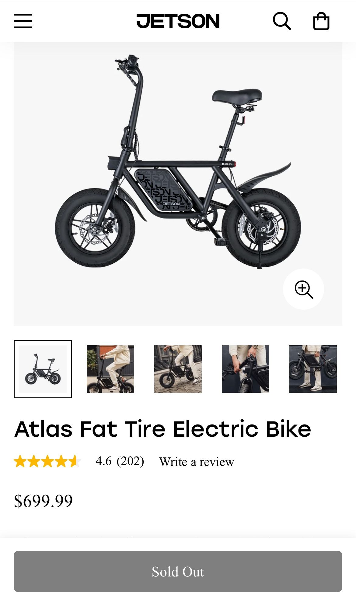 Jetson J-Atlas E-bike Brand New! For adults 265lbs