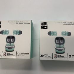 (2) Altec Lansing Nanobuds 2.0 Bluetooth Wireless Headphones