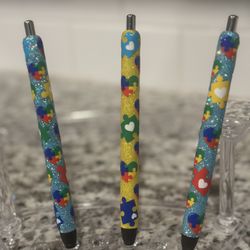 Autism Awareness Epoxy Pens