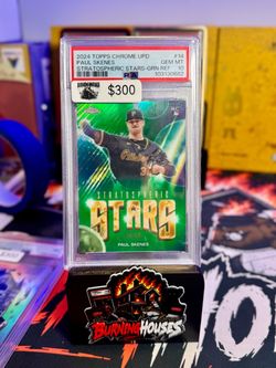 2024 Topps Chrome Update Stratospheric Stars Paul Skenes #14 Green Refractor /99 PSA 10