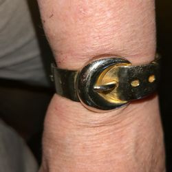 Clasp Bracelet Two Tone Metallic 