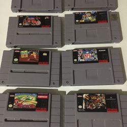 8 Super Nintendo Sports Games.