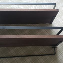 Two Shelves ( Wood And Metal)