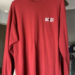 AC/DC Embroidered Emblem Long Sleeve Mens Large 