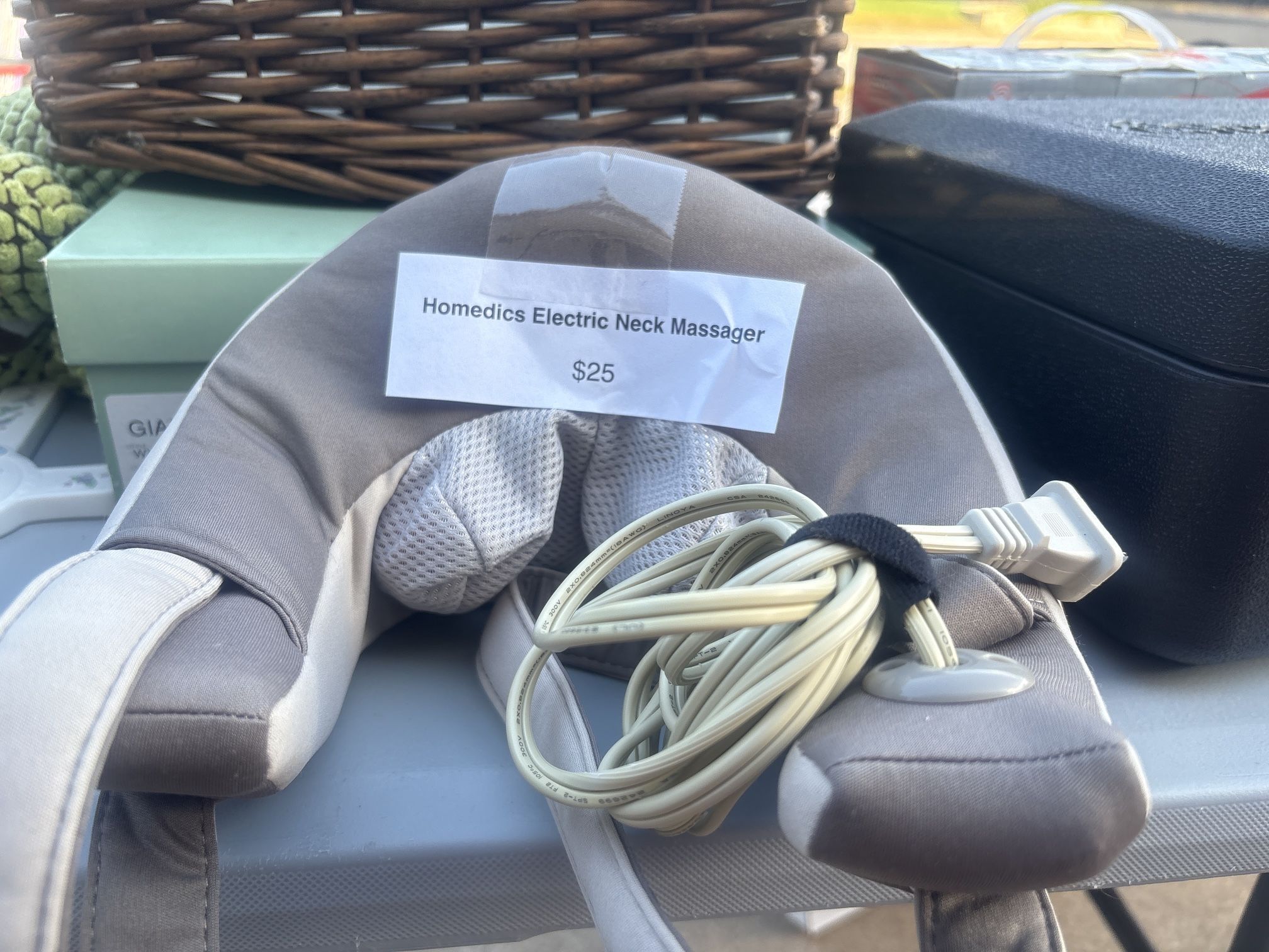 Electric neck massager by Homedics.