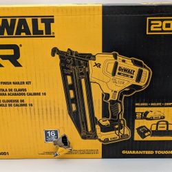 DeWalt (DCN650D1) 20V MAX 16" Gauge Angled Cordless Finish Nailer