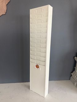 White Wall-Mount Multi-Slot Card Rack