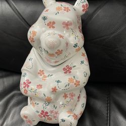 New Disney Winnie The Pooh Floral Cookie Jar!!!