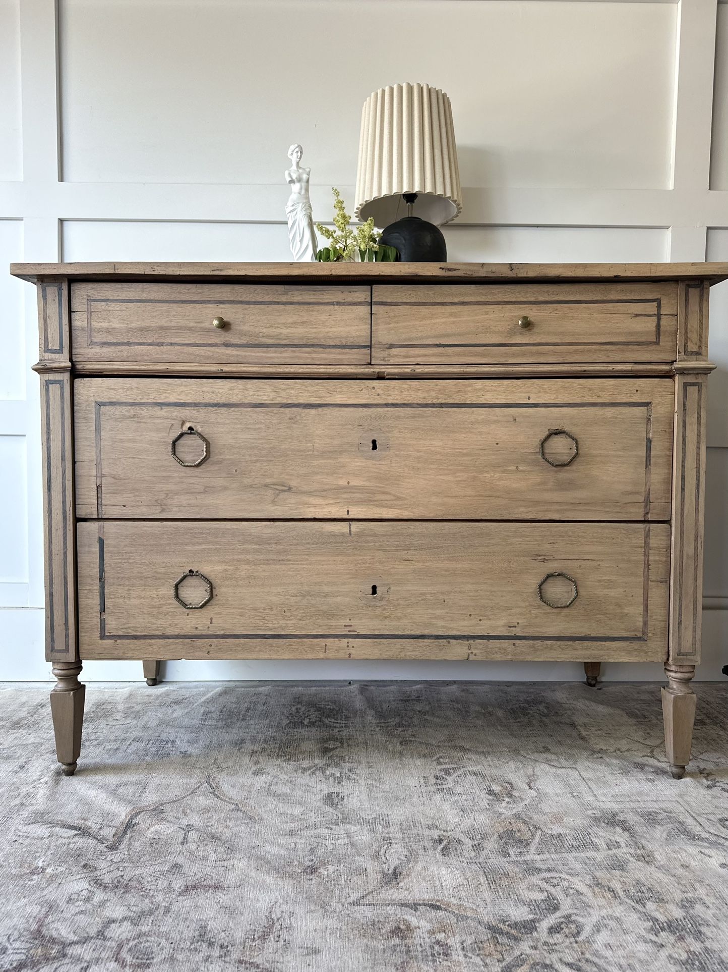 Solid Wood Antique Dresser / Chest Of Drawers / Nursery Dresser