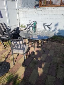 Outdoor Glass Table 