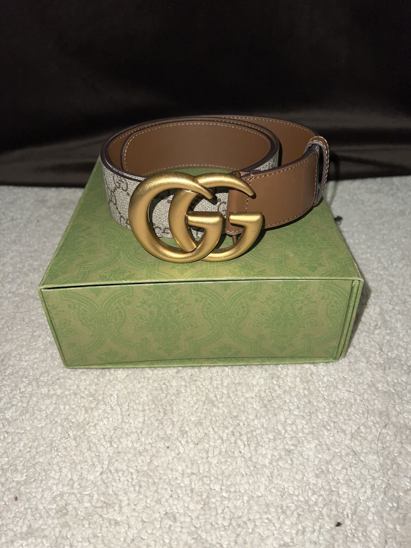 Gucci Monogram Logo Belt 