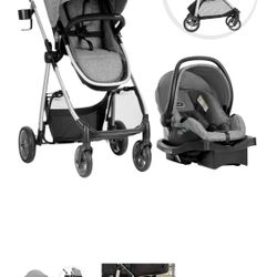 Evenflo Omni Plus Modular Travel System with LiteMax Sport Rear-Facing Infant Car Seat 