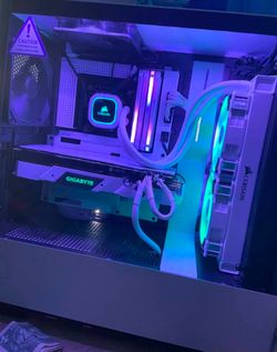 Clean White RGB Gaming PC + Peripherals + Aorus Curved Monitor  - Ready to Game