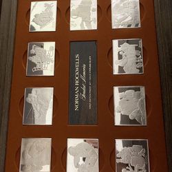 Silver Bars 1973 Norman Rockwell Fondest Memories 10x .925 Silver Bars 1st Edition Proof Set