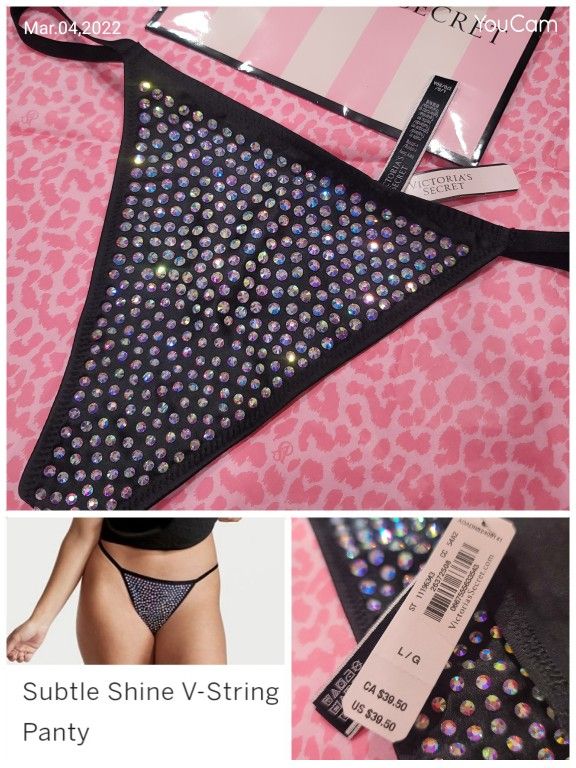 Suptle Shine V-string Panty Victorias Secret New