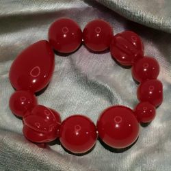 60's/70's large Retro bead bracelet, lucite