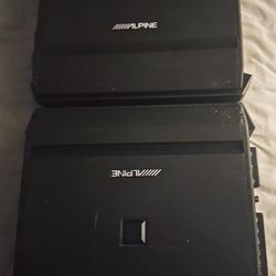 Alpine Subwoofer and 4 Chanel amps. All You Need For A Clear And Powerful Audio System. 
