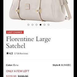 Dooney And Bourke Large Satchel $300