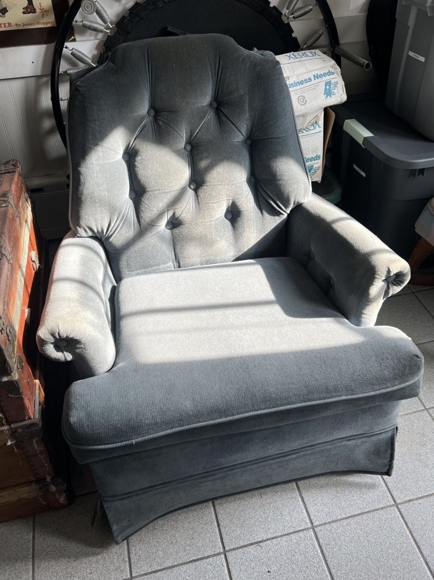 FREE blue swivel rocking chair