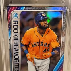 Topps CHROME ROOKIE of the year FAVORITES Super Star YORDAN ALVAREZ ( ROOKIE  CARD ). DCS GRADED 10 for Sale in Prosper, TX - OfferUp
