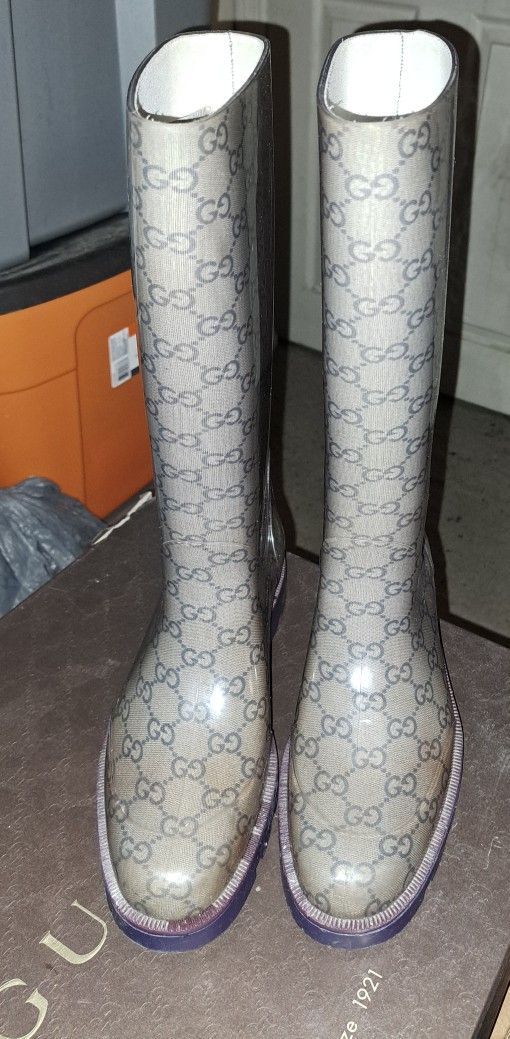 Gucci Rain Boots Women Size 8