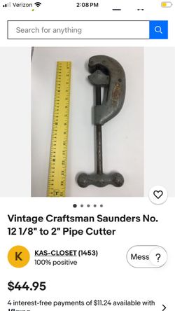 Saunders No. 12 Pipe Cutter
